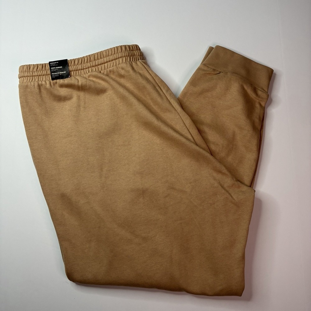 NWT Adidas Feelcozy Sweatpants 3XL Sandstone Tan Tapered Fleece Joggers JX5665